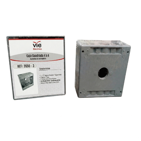 Cajas Eléctricas Cuadradas 4 x 4"
